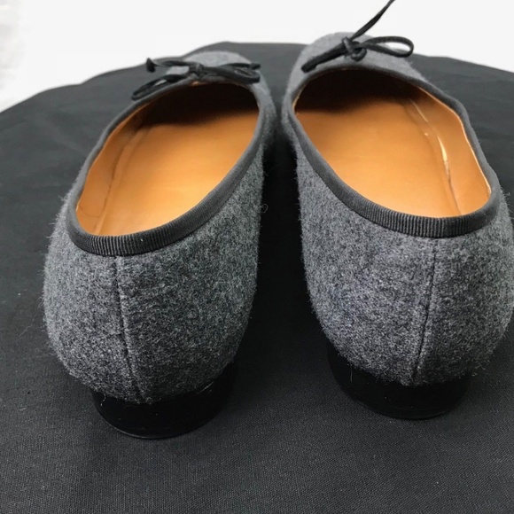 Ralph Lauren Gray Wool Leather Ballet Flats 9.5M - Picture 3 of 8